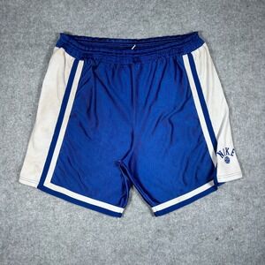 Vintage Nike basketball shorts mens XL Blue silky dazzle White Mesh side panels